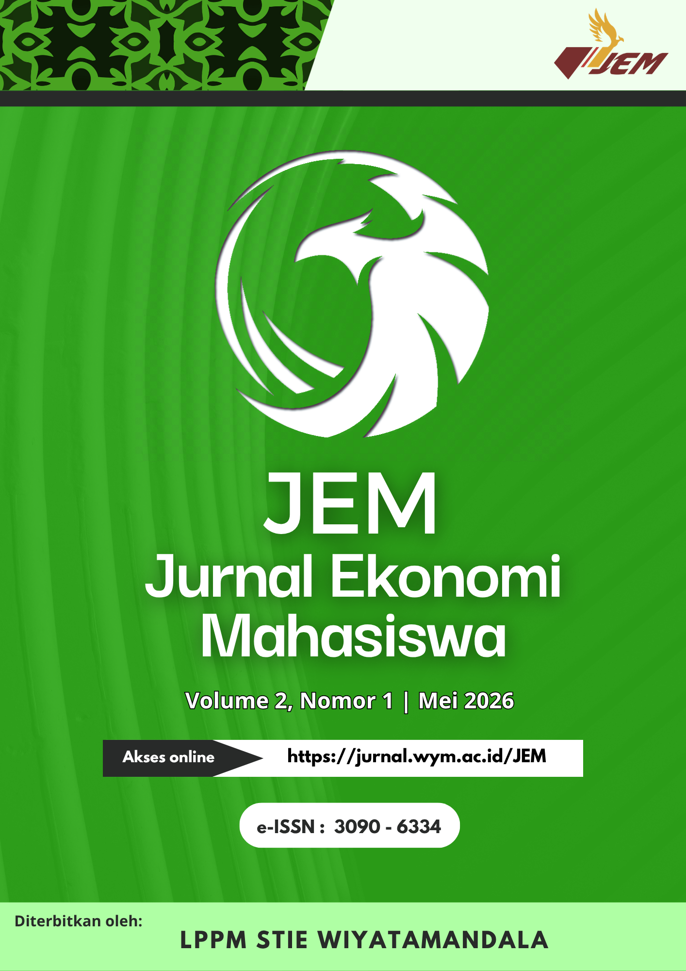 					View Vol. 2 No. 1 (2026): Jurnal Ekonomi Mahasiswa Volume 2 Nomor 1 bulan Mei 2026
				